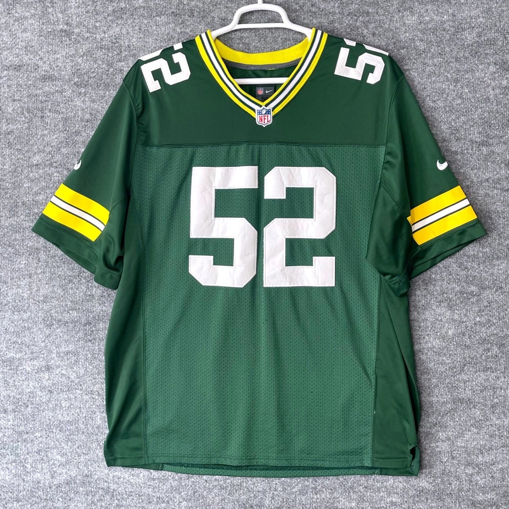 Nike Green Bay Packers Clay Matthews 52 Jersey Mens XXL Green On Field NFL